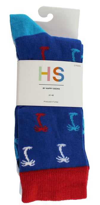 HS by Happy Socks - Mens 3 Pack Novelty Summer Vibes Dress Socks - Palm Trees - Image 2