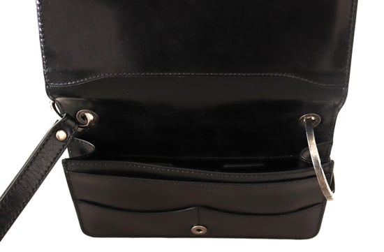 Dolce & Gabbana Black Leather Wristlet Mini Bag Card Bill Men's Wallet