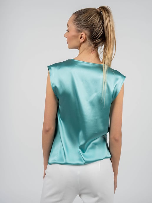 Pinko Top Fascinoso Woman's Turquoise - Image 4