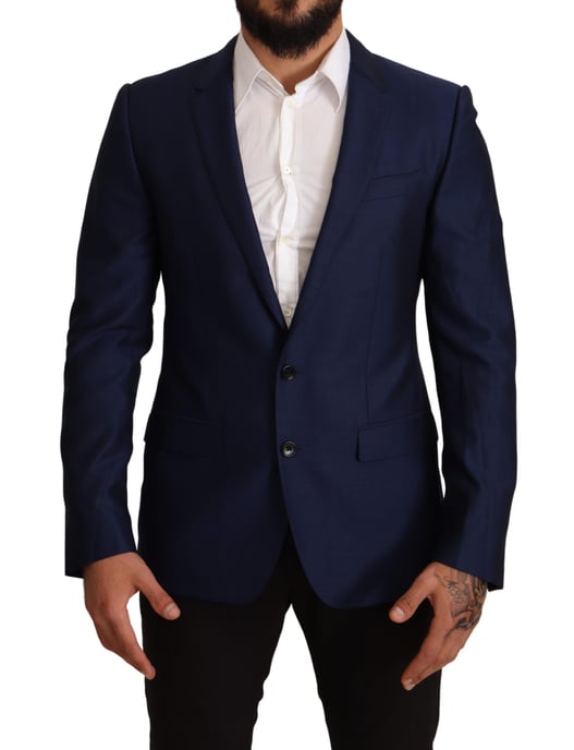 Dolce & Gabbana Heren Navy Blauw Slim Fit Jasje MARTINI Blazer - Image 1