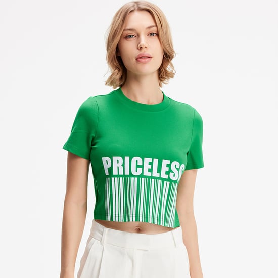 Crop t-shirt med Typo-tryck - Image 3