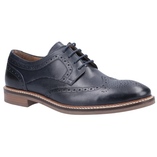 Hush Puppies Mens Bryson Leather Brogues (Navy)