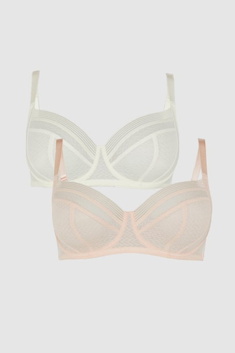 DD+ 2PP Geo Mesh Balcony Bra