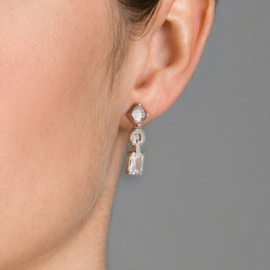 Orphelia Women's 925 Sterling Silver Drop Earrings - Silver ZO-5919