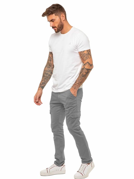 Enzo Mens Cargo Combat Chinos - Image 4