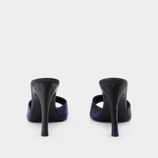 Holographic Logo Mules - Coperni - Blue/Black - Vegan Leather