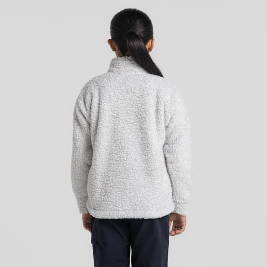 Craghoppers Girls Laune Half Zip Hooded Borg Fleece Jacket