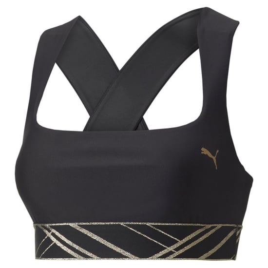 PUMA Womens Mid Impact Deco Glam Training Bra