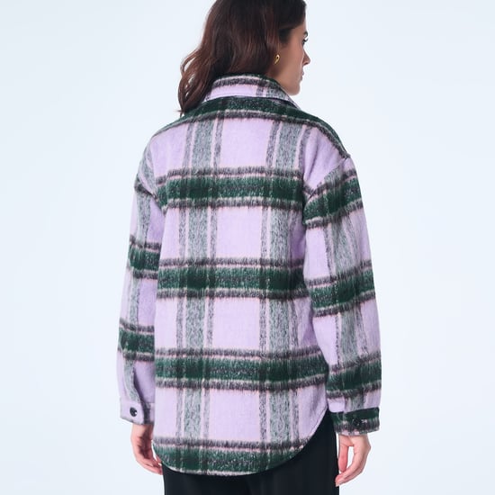 Oversized tartan jasje - Image 3