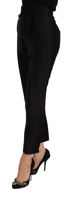 Dsquared2 Black Wool High Waist Skinny Women's Pants