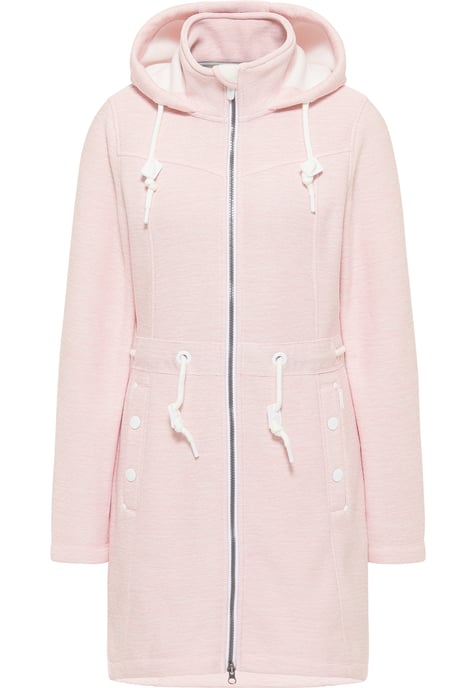 ICEBOUND Knitted fleece coat women old pink melange - Image 1