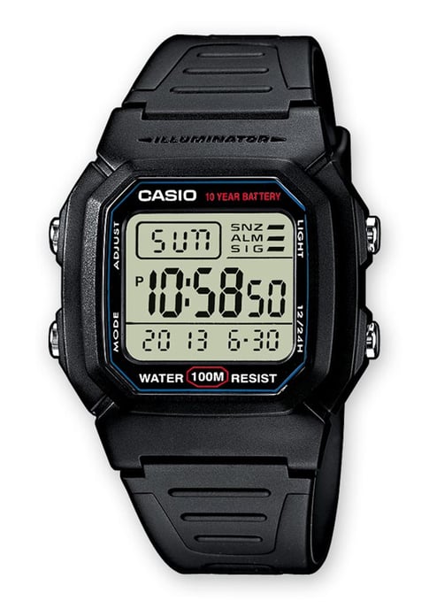 Casio Casio Collection Unisex's Black Watch W-800H-1AVES - Image 1