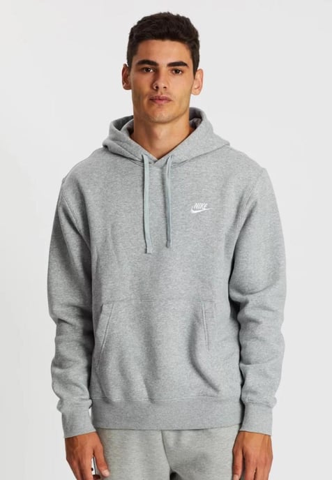 Nike Mens Sportswear Fleece Pullover Hoodie in Grey - Image 1