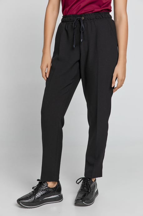 Black Crepe Pants by Conquista - Image 3