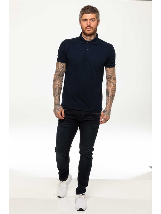 Enzo Mens Polo Shirt Short Sleeve - Image 5