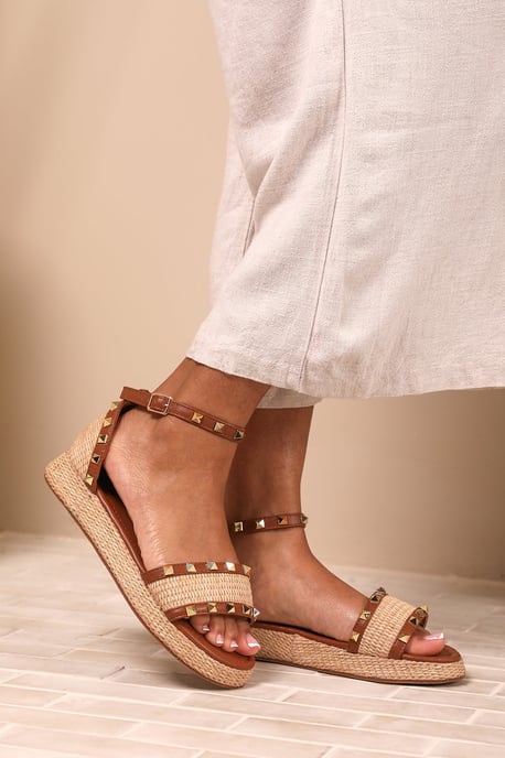 Wheres That From Womens 'Katara' Studded Gladiator Braided Strap Espadrille Flatform - Image 5