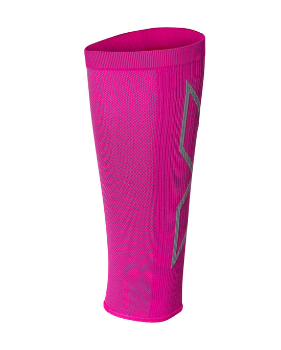 X Compression Calf Sleeves Magenta/Light Grey - Image 1