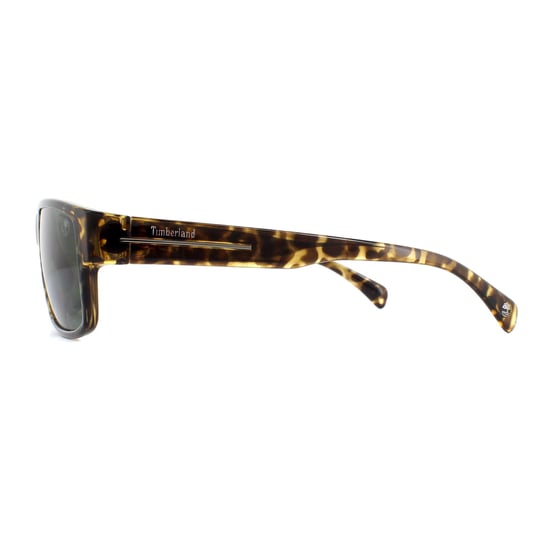 Timberland Rectangle Mens Dark Havana Green Sunglasses