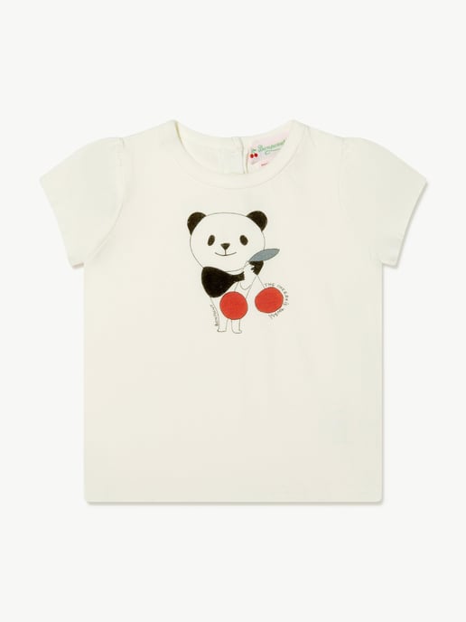 Bonpoint Baby Girls Panda Cira T-Shirt in White
