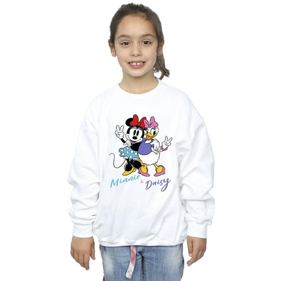 Disney Girls Minnie Mouse And Daisy Sweatshirt (White)
