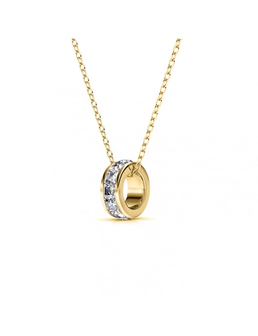 Kvadratiska rullhängen - guld och kristall - Image 3