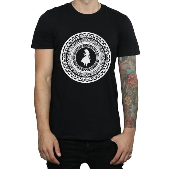 Disney Mens Alice In Wonderland Circle T-Shirt (Black)