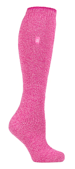 Heat Holders - Långskaftade, förstärkta 2,9 TOG-värmestrumpor i merinoull för utomhusbruk för damer - Rosa - Image 1