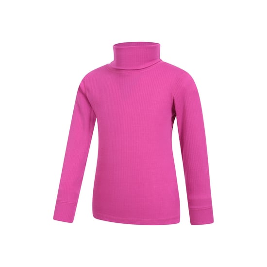 Mountain Warehouse Childrens/Kids Talus Roll Neck Long-Sleeved Top (Bright Pink)