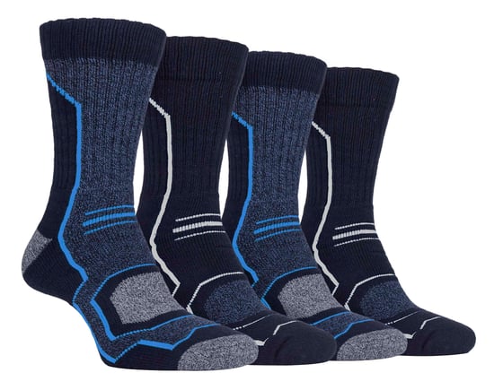 4 Pack Mens Cushion Lightweight Hiking Boot Socks for Warm Weather - Image 1