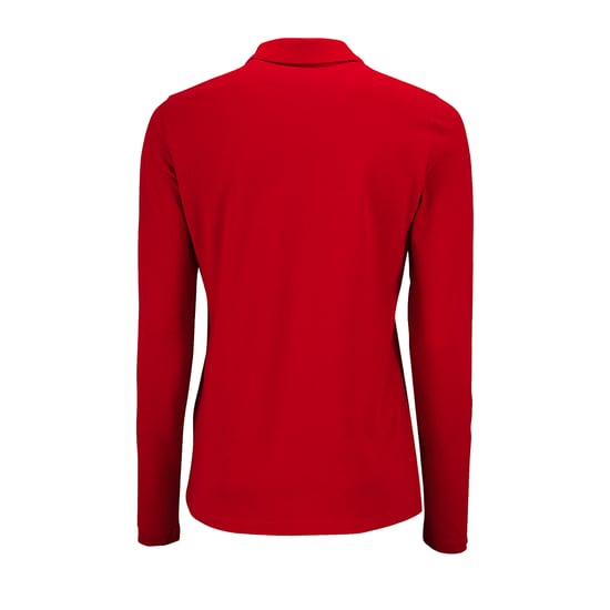 SOLS Dames/dames Perfecte Lange Mouw Pique Polo Shirt (Rood) - Image 2