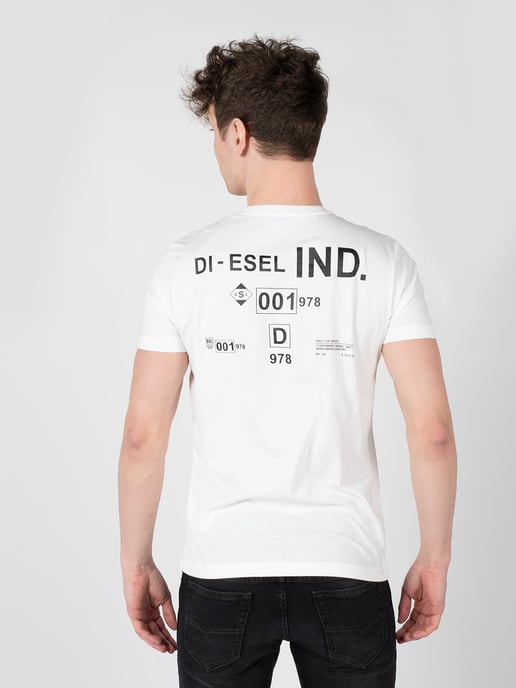 Diesel T-Shirt T-Diegos Mannen Wit - Image 4