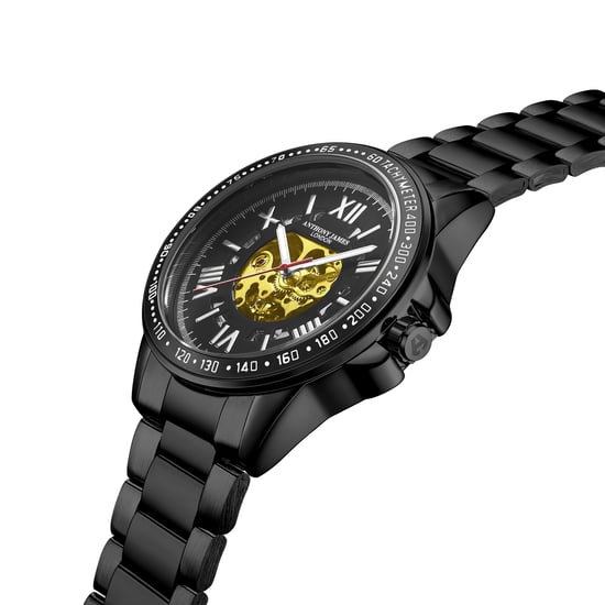 Hand Assembled Anthony James Limited Edition Techtonic Automatic Black Watch