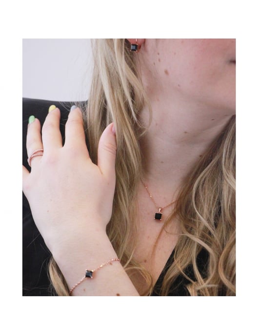 copy of Simple Square : Rose Gold and Crystal - Image 2
