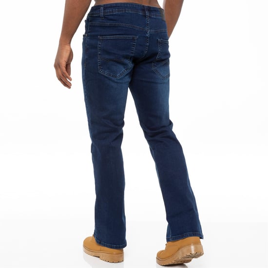 Enzo Heren Bootcut Stretch Denim Jeans - Image 2