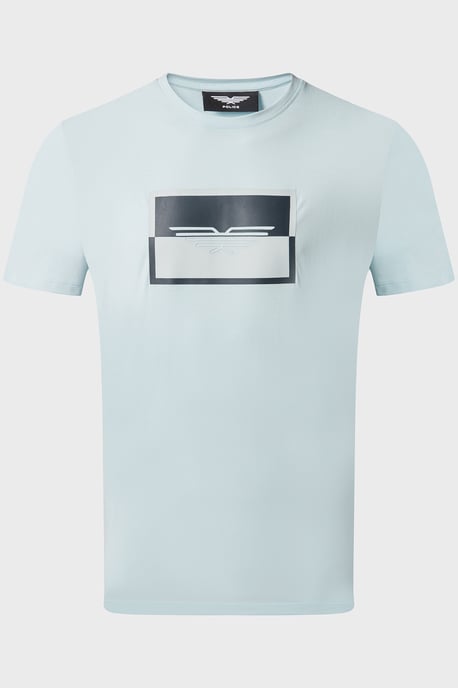 Oates Ice Blue Slim Fit T-Shirt