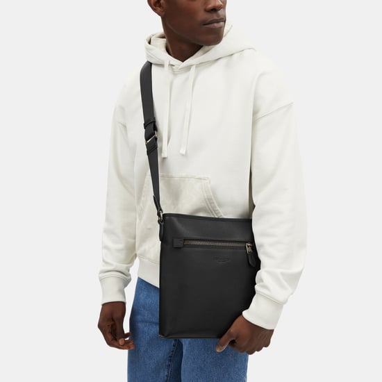 Slim Messenger in Pebbled Leather