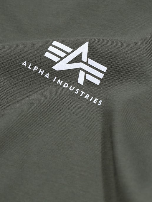 Alpha Industries Heren Basic T Klein logo in Olijf - Image 6