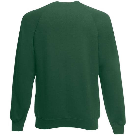 Fruit Of The Loom Childrens Unisex Raglan Sleeve Sweatshirt (Pack of 2) (Bottle Green)