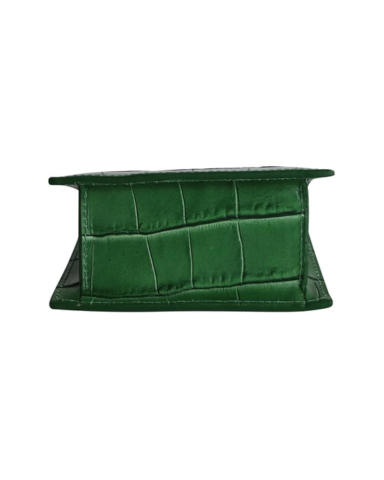 Jacquemus Croc Embossed Le Chiquito Mini Bag in Green Leather - Image 3
