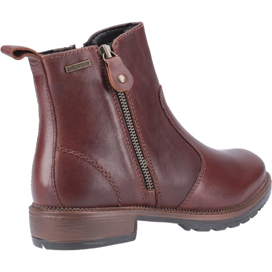 Cotswold Dames/dames Ashwicke Zip Leren Enkellaarzen (Bruin) - Image 2