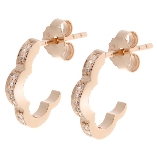 Orphelia 'Onyx' Dames 925 Sterling Zilveren Oorbellen - Roze ZO-7127/RG - Image 1