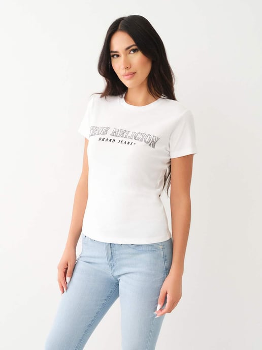 Slim Crew Neck Tee in White