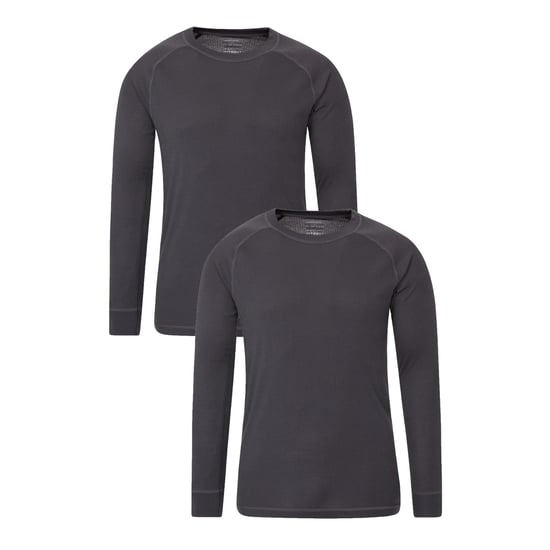 Mountain Warehouse Heren Talus Base Layer Top (Set van 2) (Houtskool) - Image 1