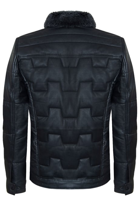 Men's Leather Quilted Biker Jacket - Guayaquil