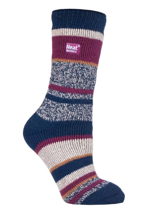 Heat Holders - Ladies Patterned Winter Warm Thermal Socks 4-8 UK - Image 1
