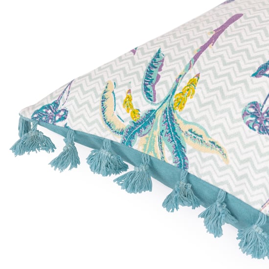 furn. Chamae Floral Tasselled Cushion Cover - Image 4