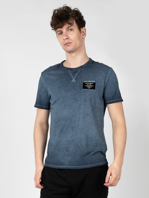 Guess T-Shirt Patch Men's Blue - Image 3