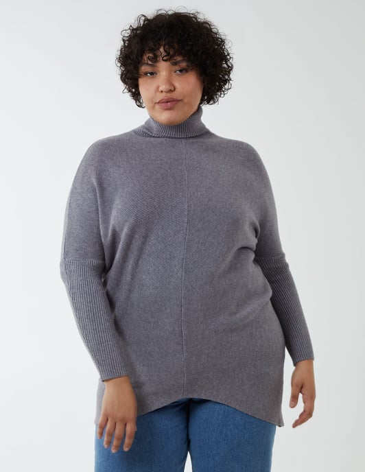 Curve Roll Neck Turtle Neck Jumper