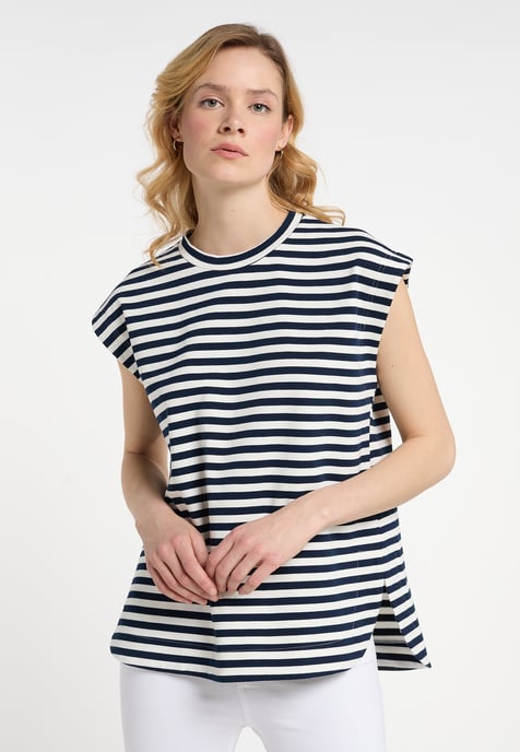 Dreimaster T-Shirt women marine white - Image 3