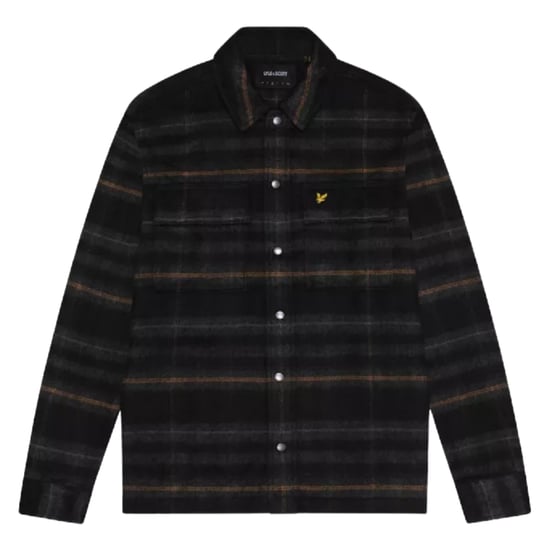 Lyle & Scott geborsteld tartan overshirt - Jet Black - Image 1